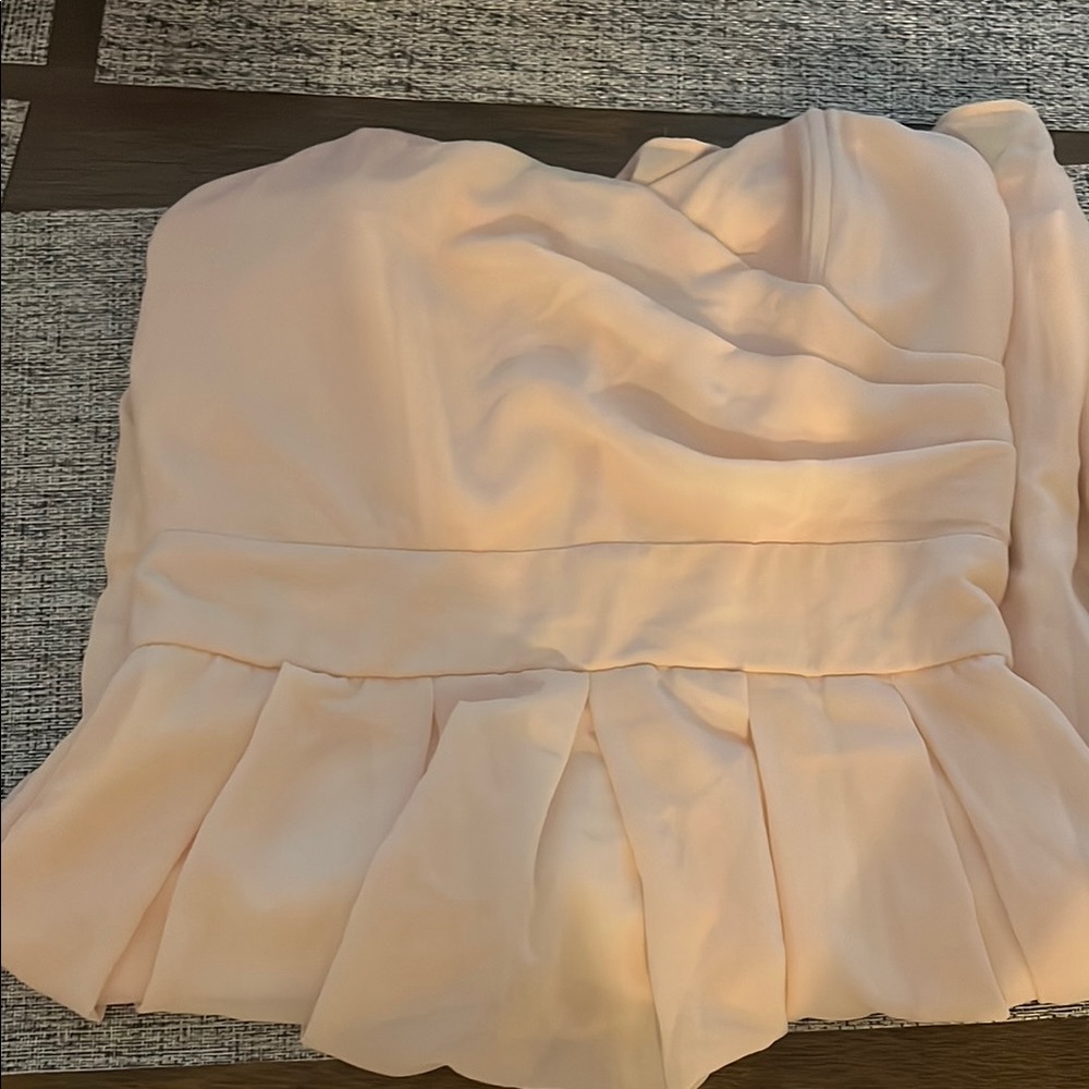Elegant Blush Strapless Dress
